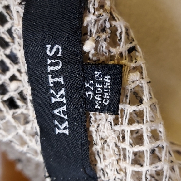 NWOT open-weave, short-sleeved cardigan by Kaktus, women's size 3X. - Picture 6 of 8